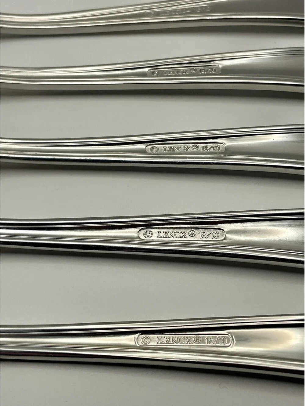 (5) Lenox ARCHWAY 18/10 Stainless China Dinner Fork Lot ~ 8 3/8”